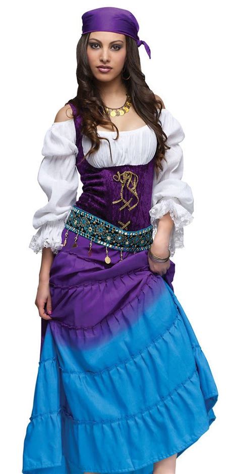 sexy womens esmeralda gypsy fortune teller halloween costume medium