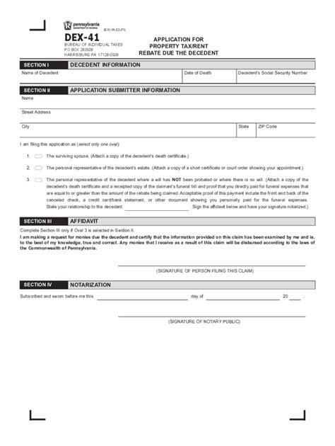 form pa dex  fill  printable fillable blank pdffiller