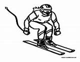 Skiing Slalom Ski Colormegood Sports sketch template
