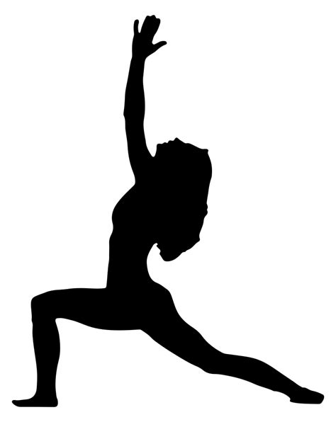 Onlinelabels Clip Art Female Yoga Pose Silhouette 4