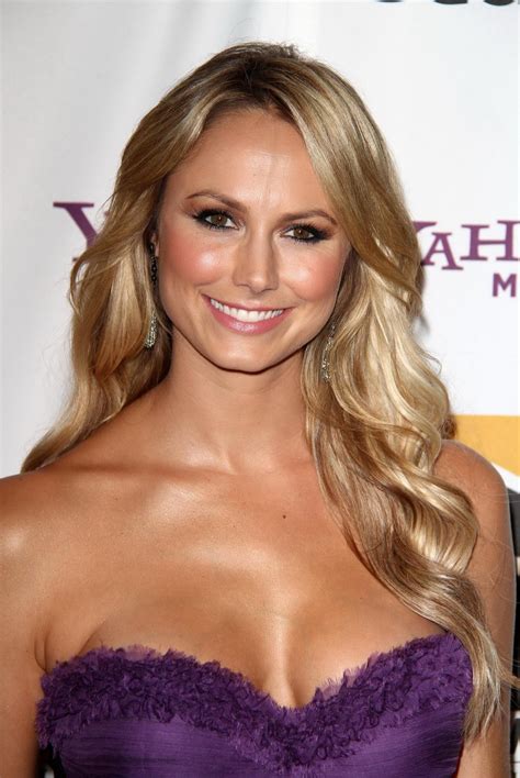 stacy keibler busty wearing sexy purple dress at 15th annual hollywood