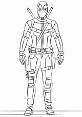 Deadpool Coloring Pages Print sketch template