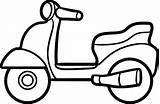 Scooter Coloring Kids Book sketch template