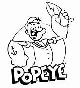 Popeye Bluto sketch template