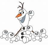 Olaf Frozen Fever Snowgies Snowman sketch template