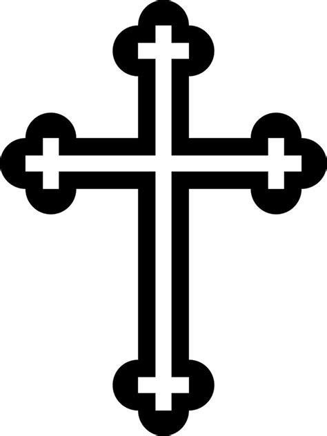 illustrated   christian symbols orthodox cross cross