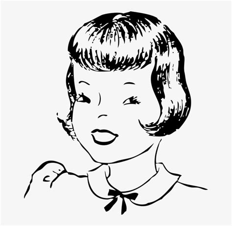 transparent  vector graphic short hair coloring page