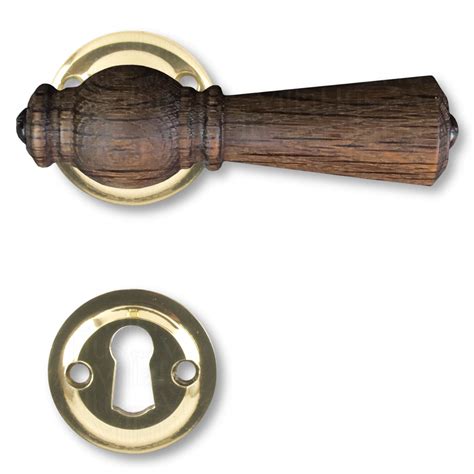 door handle interior smoked oak brass wooden door handle villahus