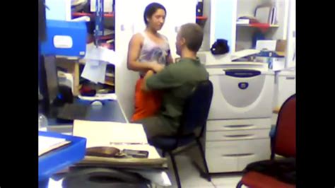 unlawful office foreplay caught on security camera