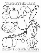Healthy Coloring Vegetables Pages Eating Printable Sheet Chart Keep Re They Form Even Fun Help Cute When sketch template