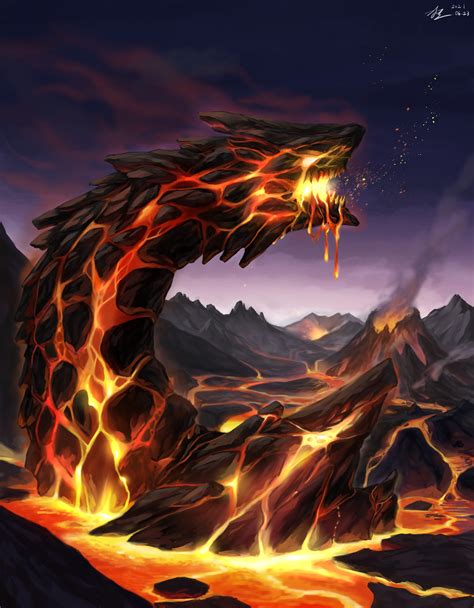 lava dragon wallpaper