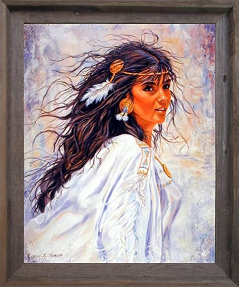 Indian Maiden Native American Woman Wall Decor Barnwood