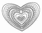 Mandala Heart Coloring Cuttable Via Tag sketch template
