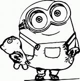 Coloring Pages Minions Bob Popular sketch template