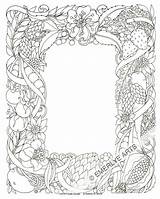 Border Coloring Pages Flower Borders Drawing Color Frame Wonderland Alice Line Pencil Sketch Colouring Drawings Will Flowers Printable Designs Book sketch template