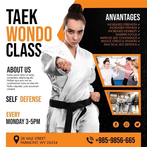 Customize 960 Karate Poster Templates Taekwondo Taekwondo Classes