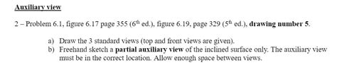 solved auxiliary view  problem  figure  page  cheggcom