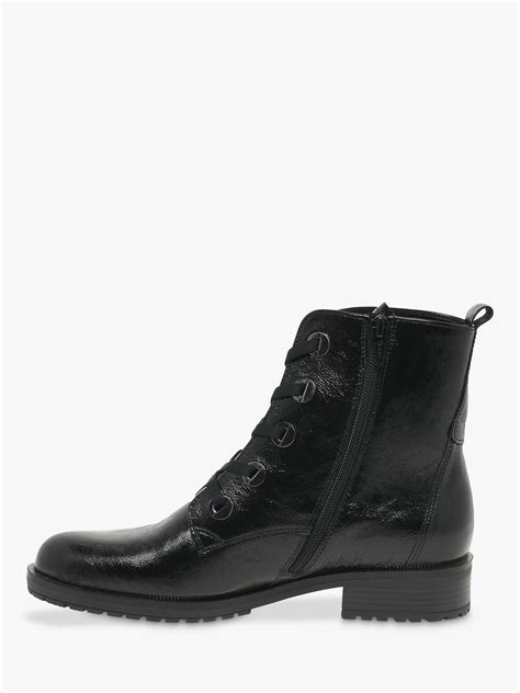 gabor prissie wide fit leather lace up ankle boots black at john lewis