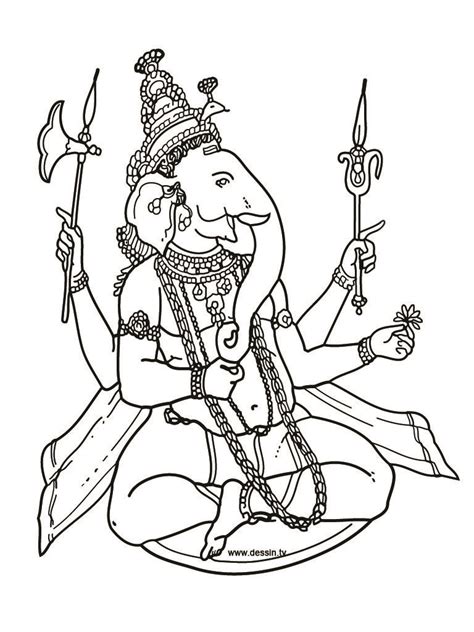 coloring pages hindu gods ganesha drawings   india