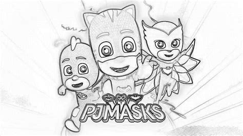 pj masks coloring page coloring home
