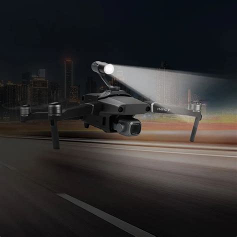 drone night flight lights top searchlight extended  gopro hero camera mount  dji mavic