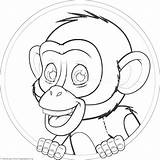 Coloring Pages Chimp Getcolorings Chimpanzee sketch template