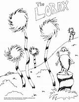 Lorax Coloring Pages Printable Dr Seuss Trees Truffula Tree Suess Ham Eggs Drawing Green Printables Pdf Characters Colouring Print Color sketch template
