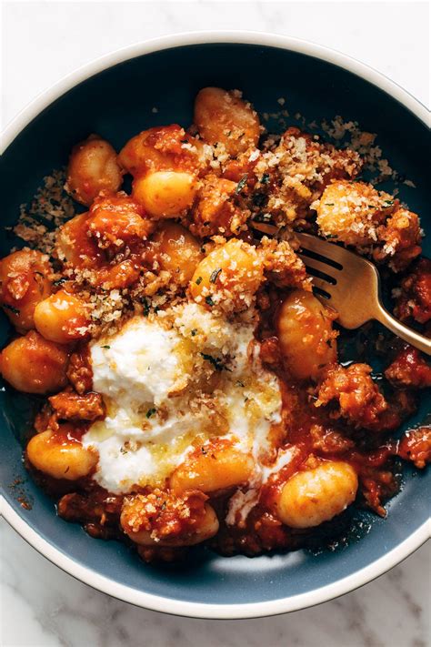 meow recipes millionaire gnocchi red sauce herbed ricotta