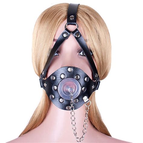 japanese pu leather mask o ring open mouth gag with cover fetish oral sex products bondage