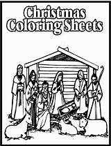 Coloring Christmas Pages Religious Printable Popular sketch template