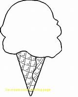 Ice Cream Cone Coloring Pages Printable Drawing Scoop Sundae Print Color Colouring Scoops Cute Line Pine Snow Truck Cones Icecream sketch template