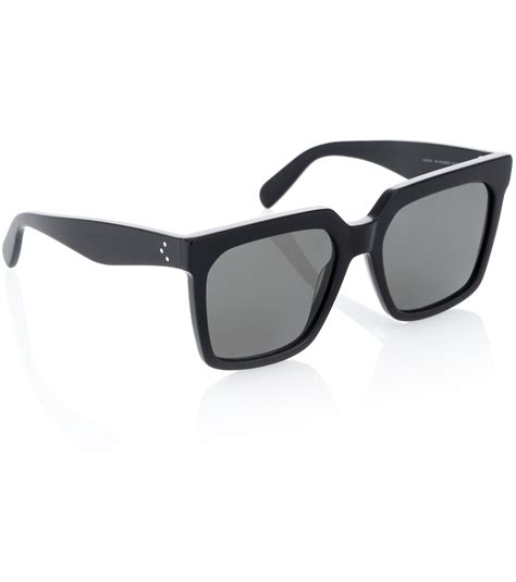 céline square acetate sunglasses in black lyst