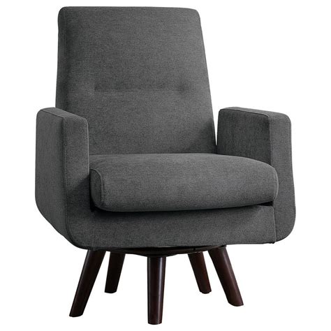 mentor swivel chair dark gray homelegance furniture cart