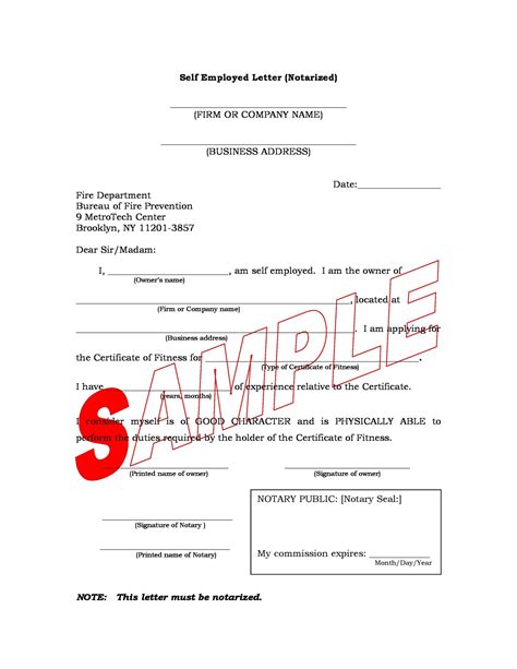 professional notarized letter templates template lab