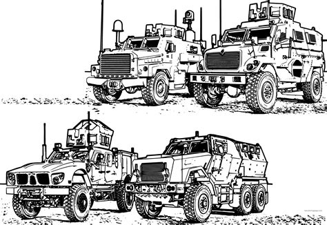 coloring pages army vehicles   gambrco