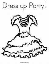 Coloring Dress Party Pages Print Outline Mermaid Twistynoodle Color Built California Usa Noodle Getcolorings Printable Change Template sketch template