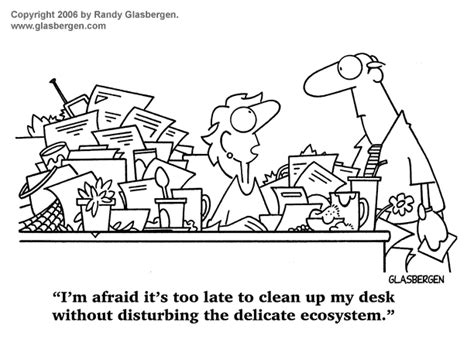 Desk Clutter Glasbergen Cartoon Service