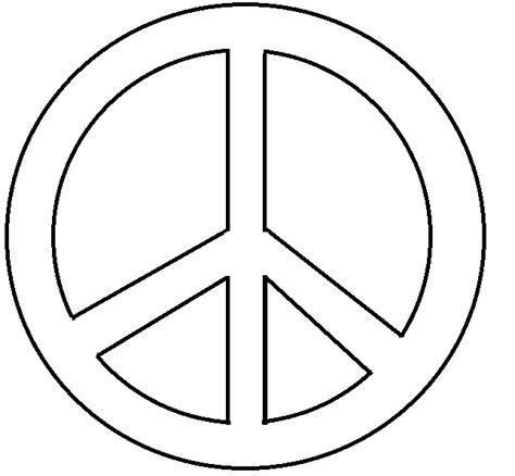 peace sign coloring page clipart