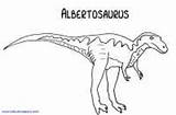 Coloring Albertosaurus Dinosaur Dinosaurs Pages Kids sketch template