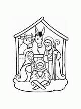 Crib Christmas Coloring Pages Kids Simple Children Color Template sketch template