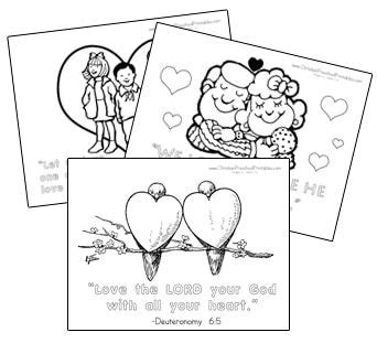 valentines day bible printables   valentine coloring pages