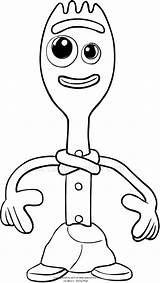 Forky Woody Toy sketch template