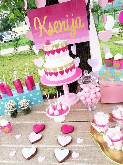 kara s party ideas love pink ombre gold birthday party
