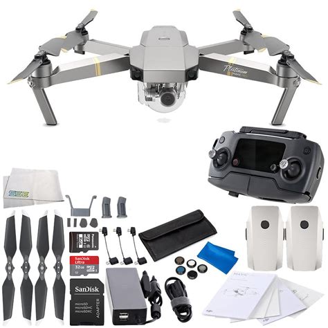 dji mavic pro platinum collapsible quadcopter drone essential videographer bundle walmartcom