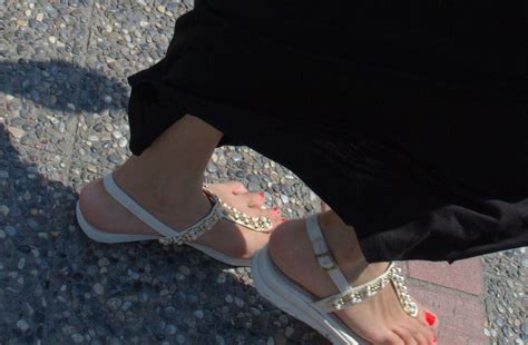 Candid Turkish Girls Feet Candid Turkish Lady White Sandal Feet And