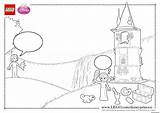 Lego Coloring Disney Princess Rapunzel Pages Princesses Printable Frozen Tower Comments Info sketch template
