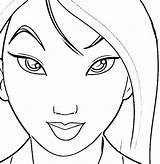 Coloring Mulan Disney Pages Princess Face Drawing Printable Sheets Belle Kids Clipart Little Draw Print Dibujos Pintar Library Desde Guardado sketch template