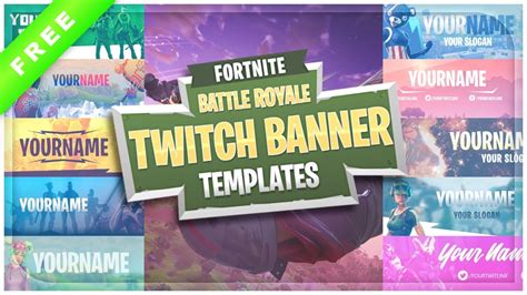 top  fortnite battle royale twitch banner templates