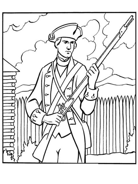 american revolutionary war coloring pages