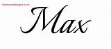 Max Name Tattoo Calligraphic Designs Names Graphic Freenamedesigns sketch template